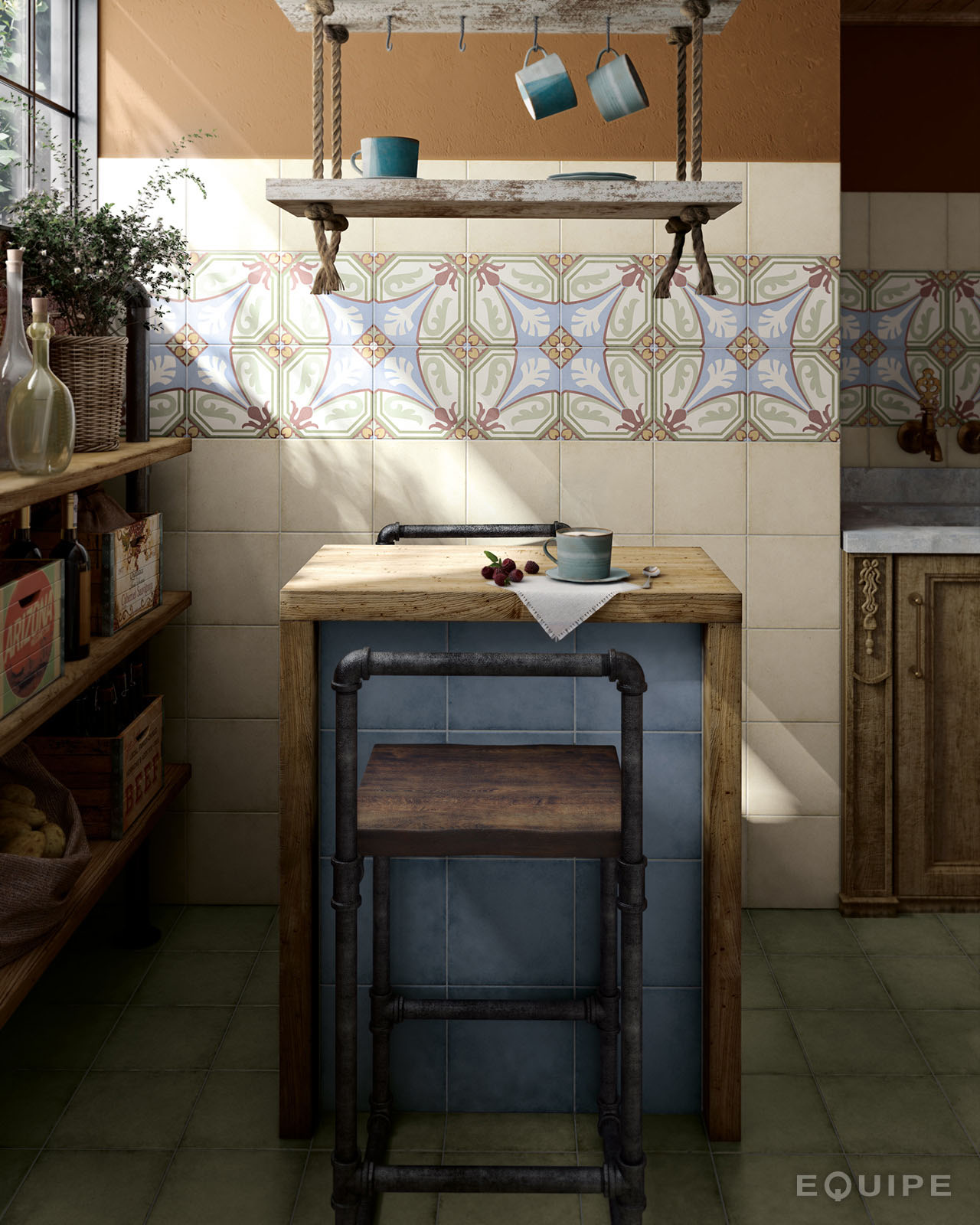 ArtNouveau-CypressGreen-SkyBlue-Biscuit-VienaColor-Kitchen-EARTN.jpg