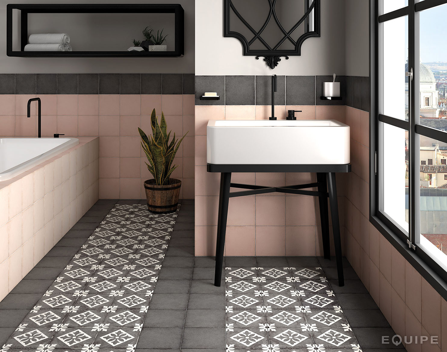 ArtNouveau-PaduaBlack-CoralPink-CharcoalGrey-bath-EARTN-1.jpg